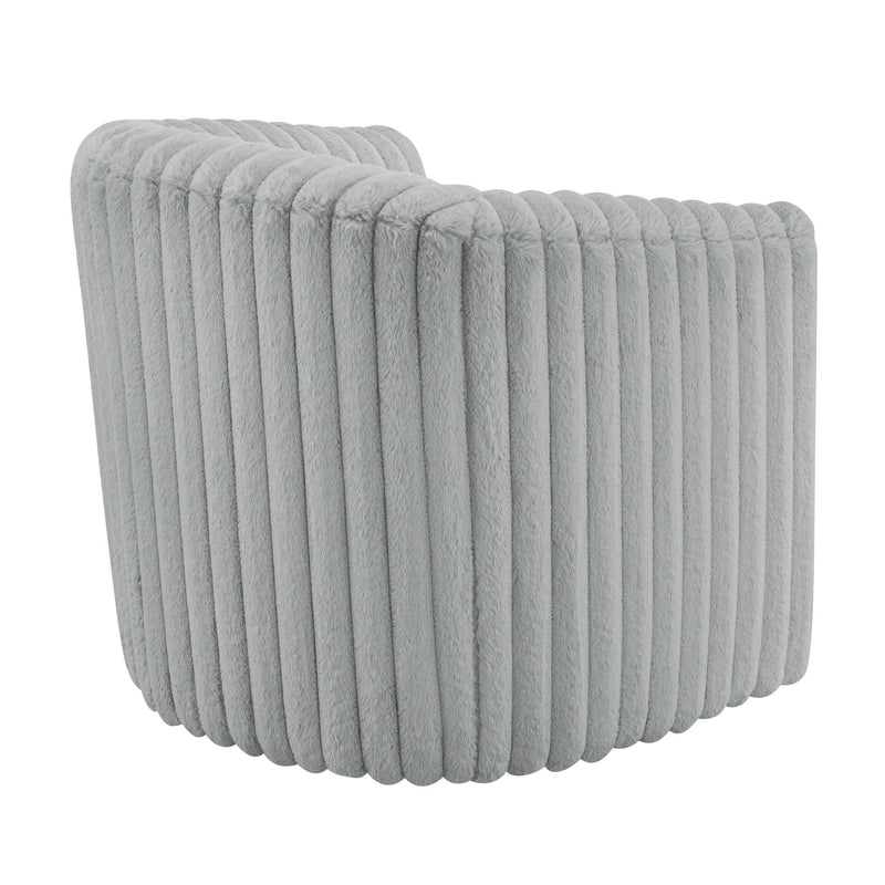 Alexa - Barrel Swivel Chair - Gray by HouseOfZazla