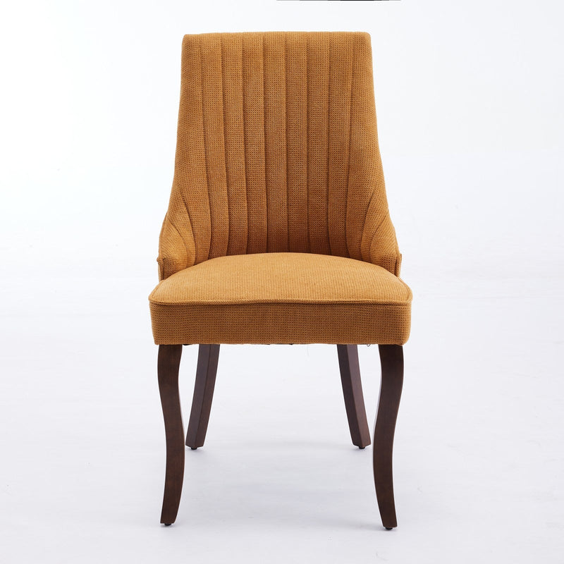 Set of 2 Rayon Cloth Flocking Linen Dining Chairs by BLAKHOM