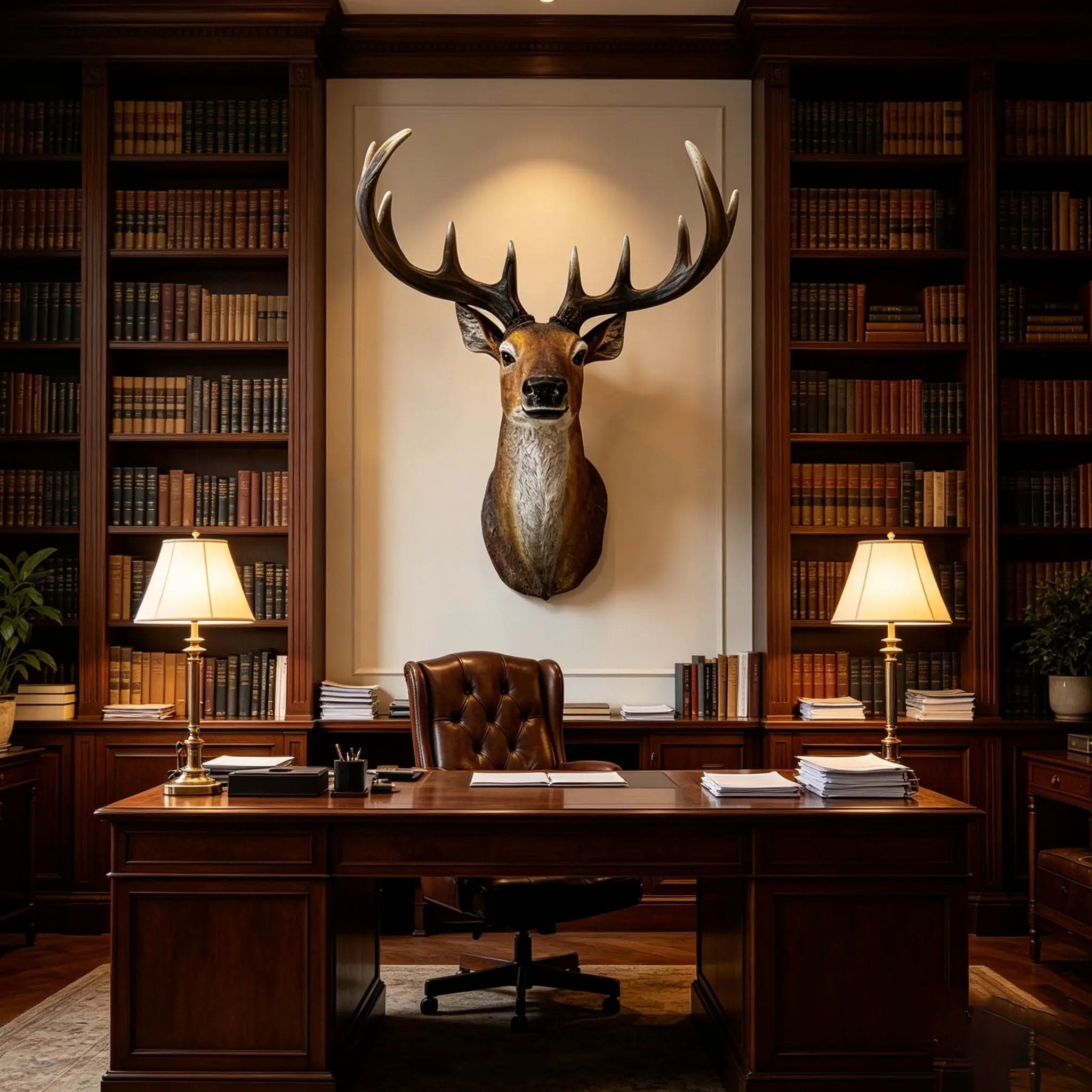 14.57" Wide Stag Head Wall Mount by HouseOfZazla