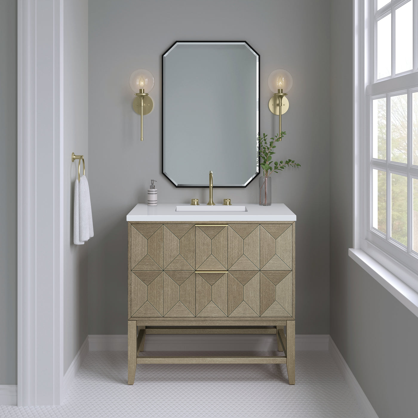 James Martin Emmeline 36" Single Bathroom Vanity, Pebble Oak, view 24