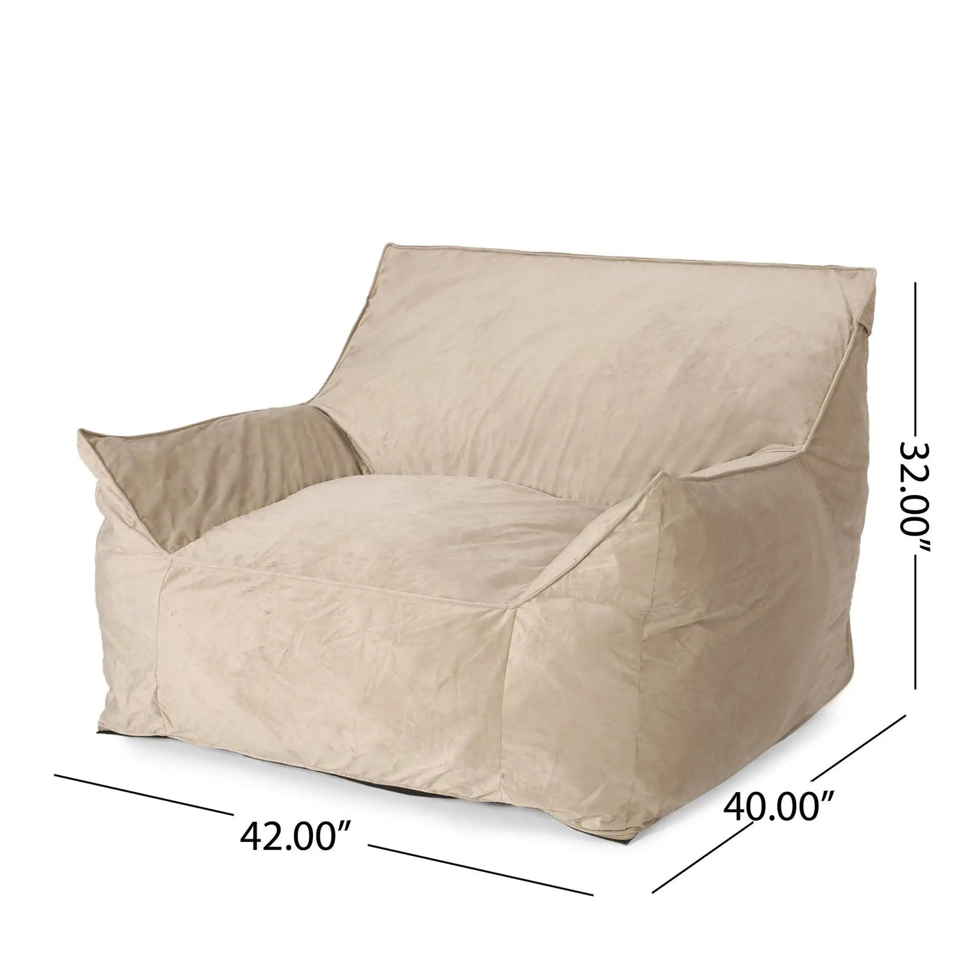 Allea - Bean Bag Chair With Armrests by HouseOfZazla