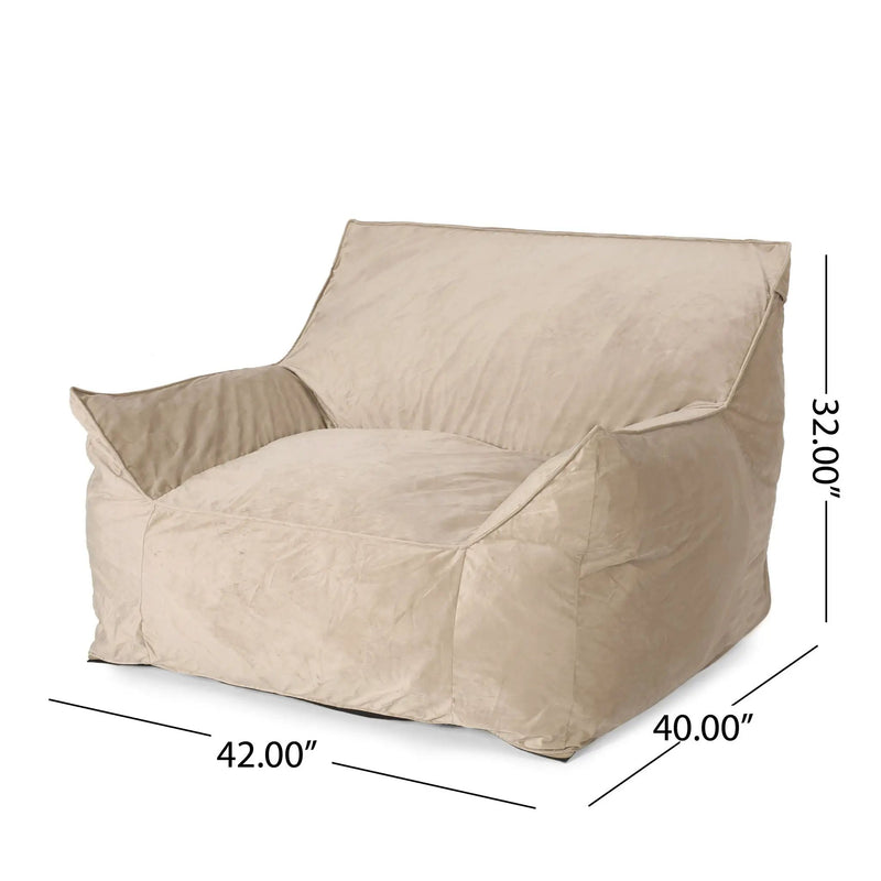 Allea - Bean Bag Chair With Armrests by HouseOfZazla