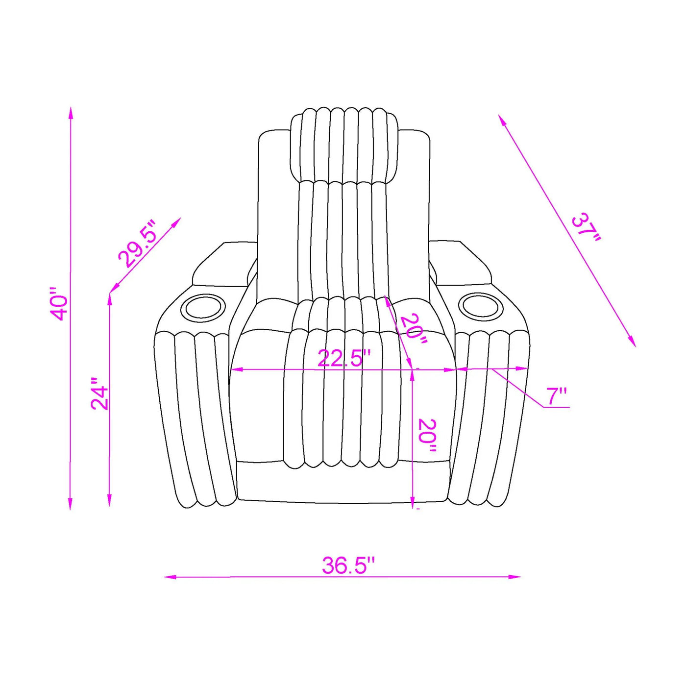 Duran - Power Recliner With Power Headrest by HouseOfZazla