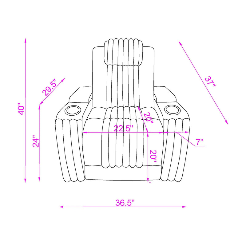 Duran - Power Recliner With Power Headrest by Unique Piece Furniture