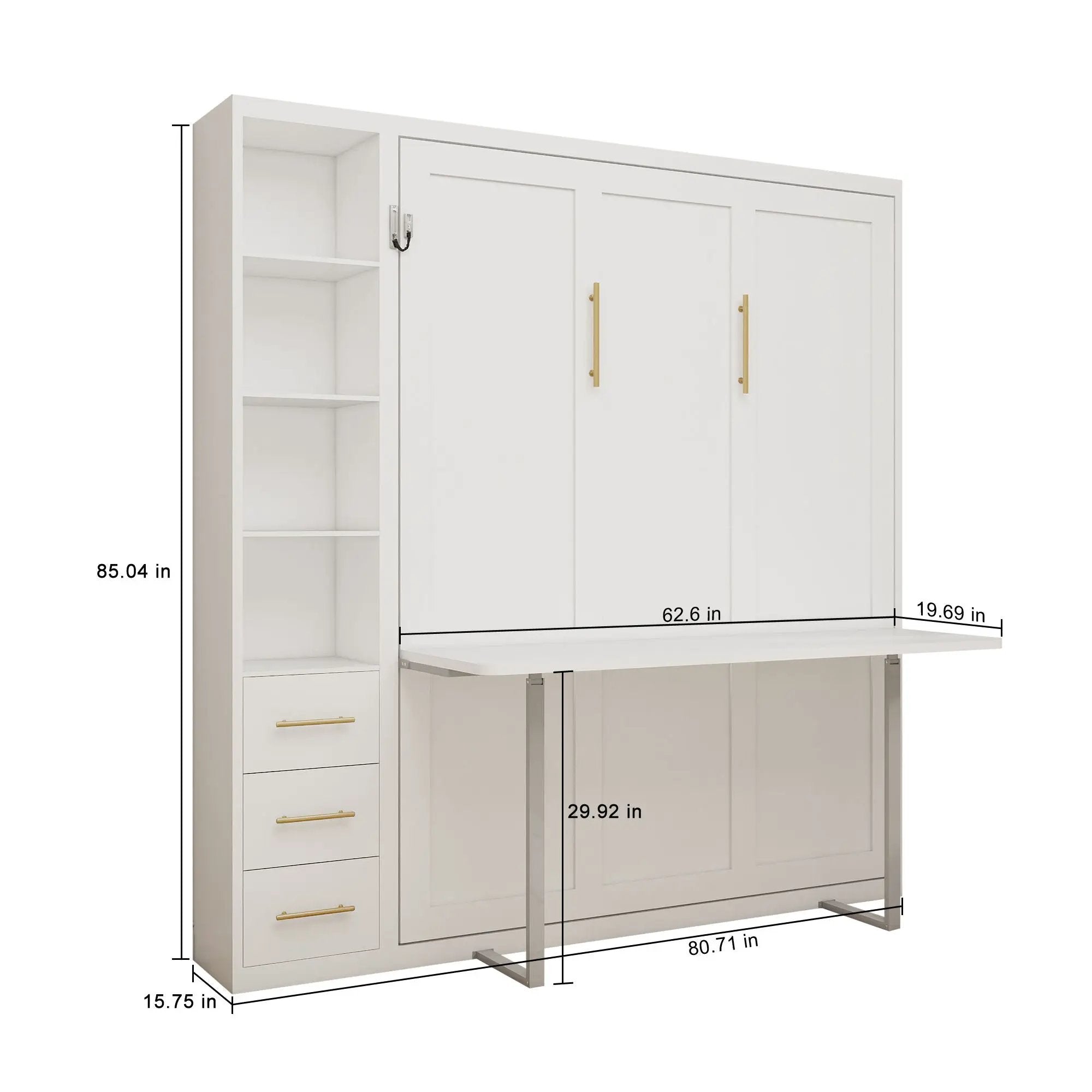 Folding Vertical Murphy Wall Bed by HouseOfZazla