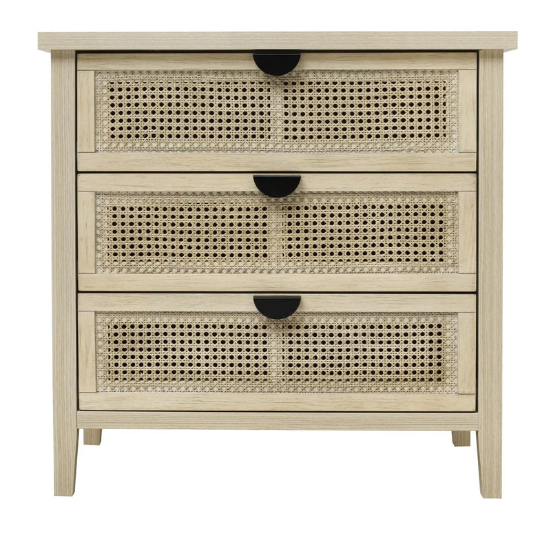 3 Drawer Cabinet, Suitable For Bedroom - Natural by HouseOfZazla