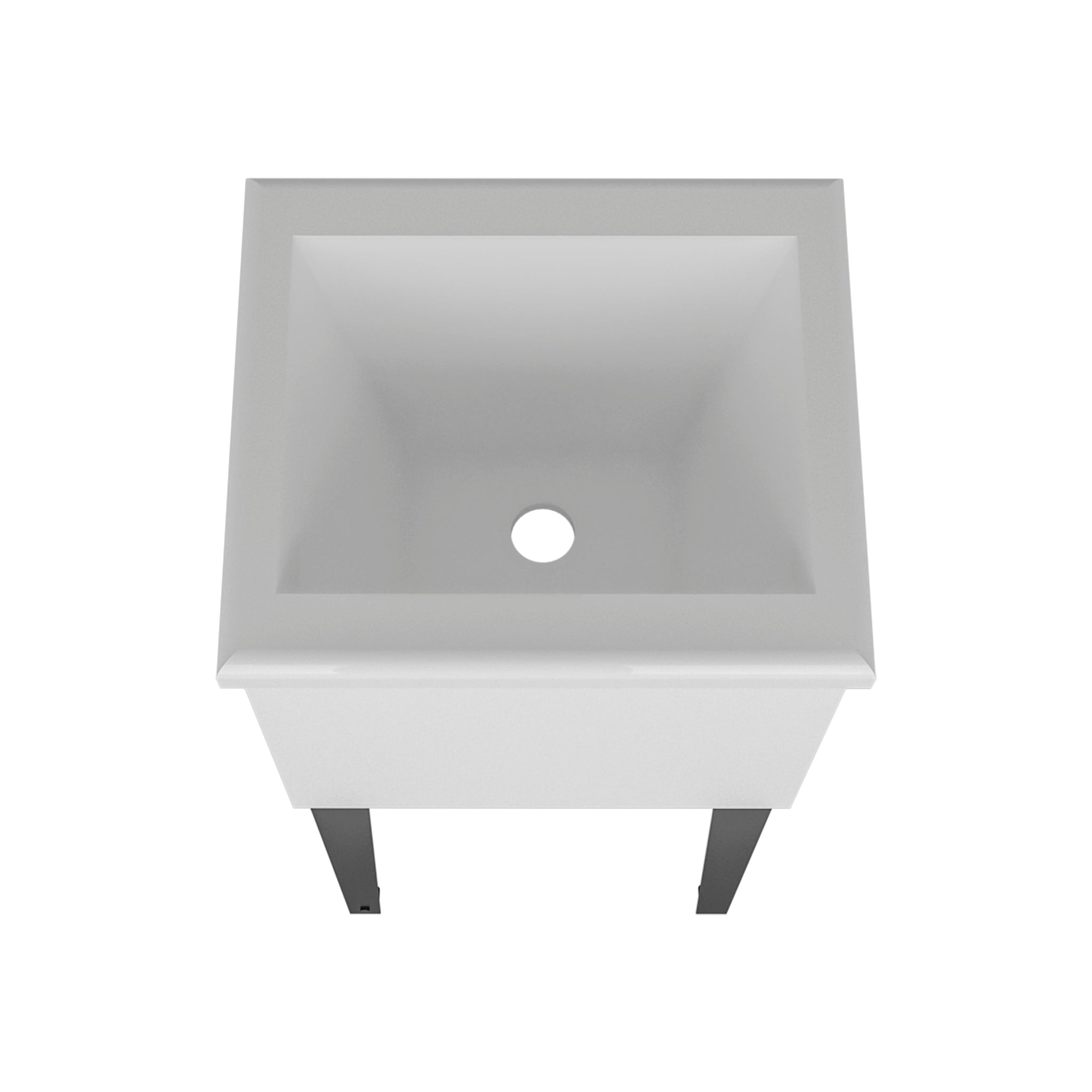 Katy Compact Utility Sink with Metal Legs for Laundry Room by HouseOfZazla