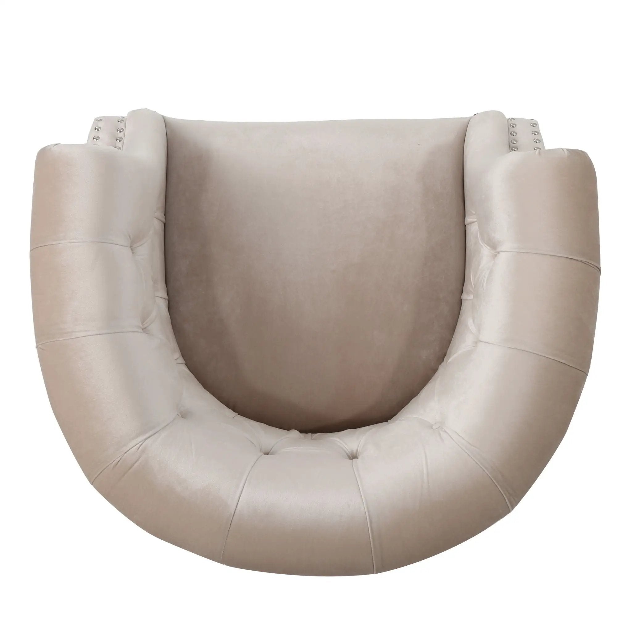 Celestialis Upholstered Club Chair with Tub Design and Rolled Recessed Armrests by HouseOfZazla