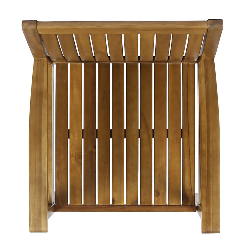 Amethyst Outdoor Dining Chair With Slat Design (Set of 2) - Natural by HouseOfZazla