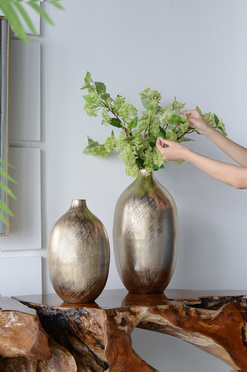 8.5x8.5x18.5 Aluminum Vase by HouseOfZazla