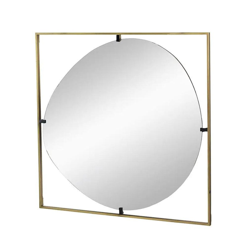Poppy Mirror With Metal Frame Contemporary Design For Bathroom, Entryway Wall Decor by Unique Piece Furniture