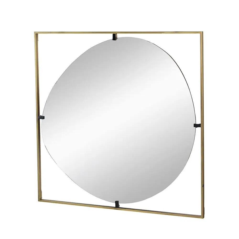 Poppy Mirror With Metal Frame Contemporary Design For Bathroom, Entryway Wall Decor by Unique Piece Furniture