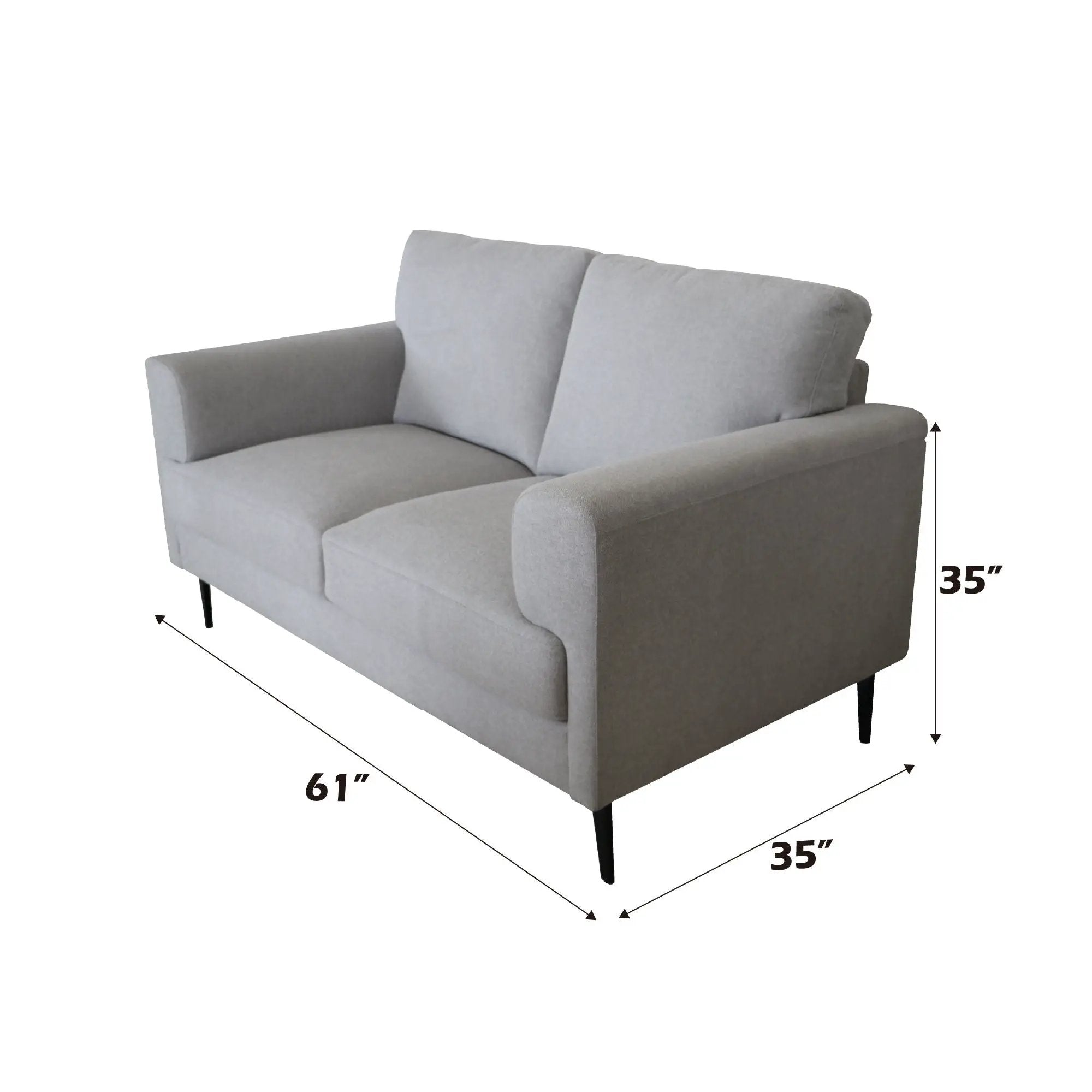 Kyrene - Loveseat - Light Gray Linen by Unique Piece Furniture