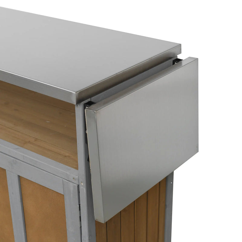 Foldable Outdoor Kitchen Island Patio Mobile Kitchen Cart by HouseOfZazla