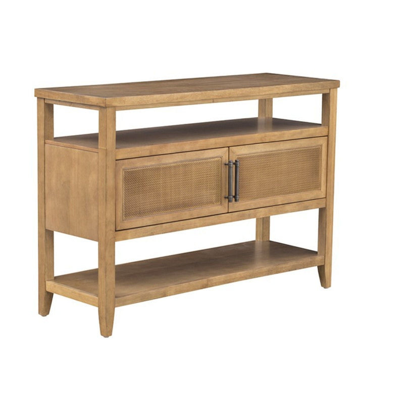 Naomi - 2 Door Storage Console Table With Ample Shelving - Natural by HouseOfZazla