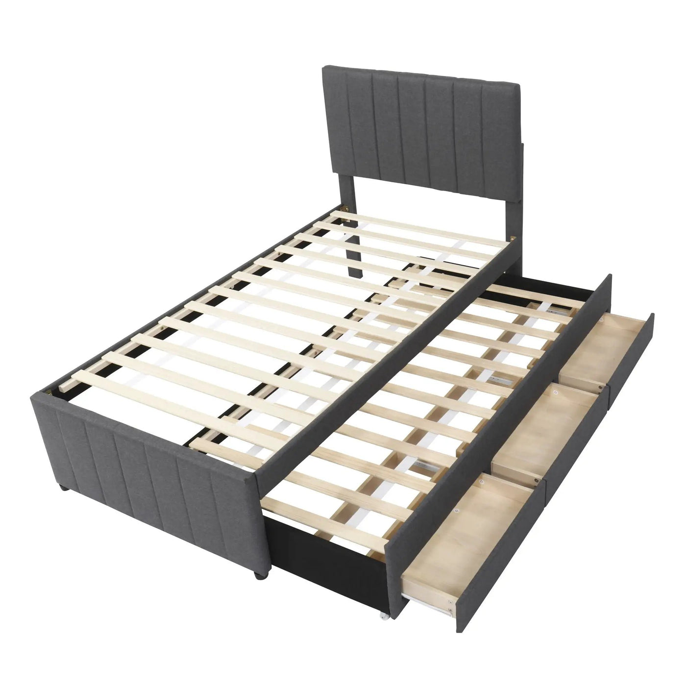 Upholstered Design Platform Bed With Trundle by Unique Piece Furniture