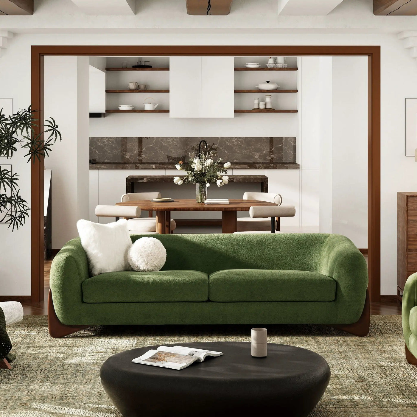 Alpine - Luxurious Upholstery Sherpa Sofa by Unique Piece Furniture