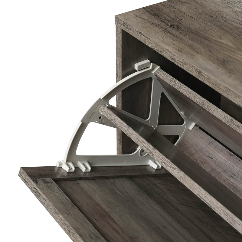 4 Door Shoe Rack, Freestanding Modern Shoe Storage Cabinet by HouseOfZazla