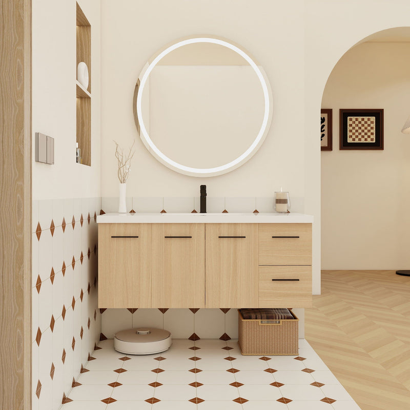 Floating Bathroom Vanity With Sink, Modular Cabinet by HouseOfZazla