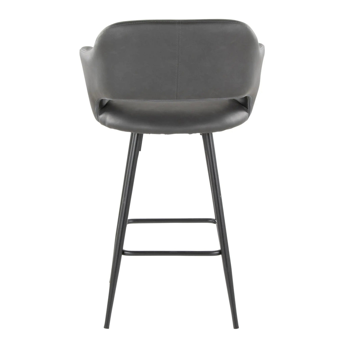 Margarite - Contemporary Fixed Height Counter Stool With Square Footrest (Set of 2) by HouseOfZazla