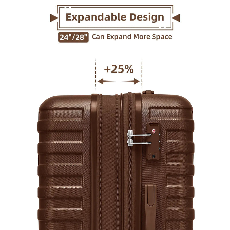 6 Piece Luggage Set with Duffel Bags and Expandable Suitcases, photo 3 of 7