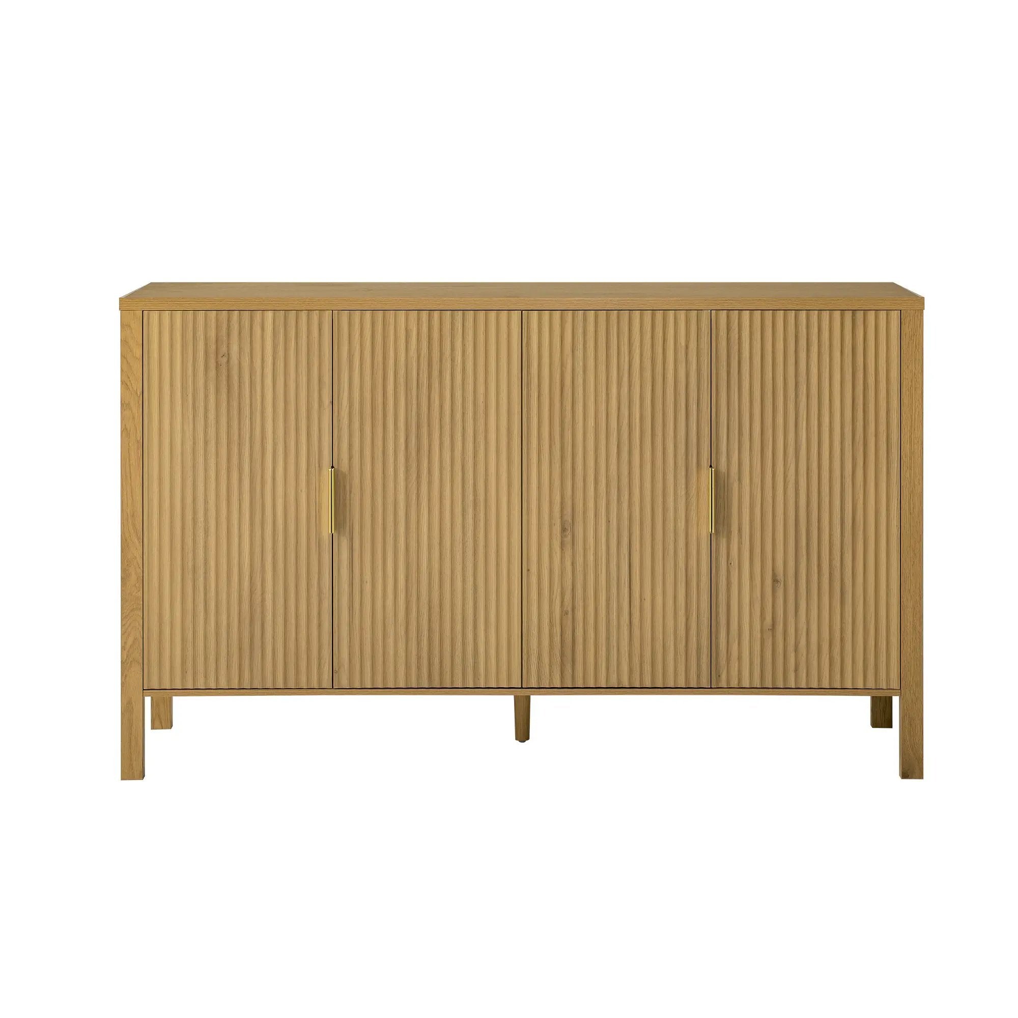 U_STYLE Modern 57.5" Stripe Door Storage Cabinet by HouseOfZazla