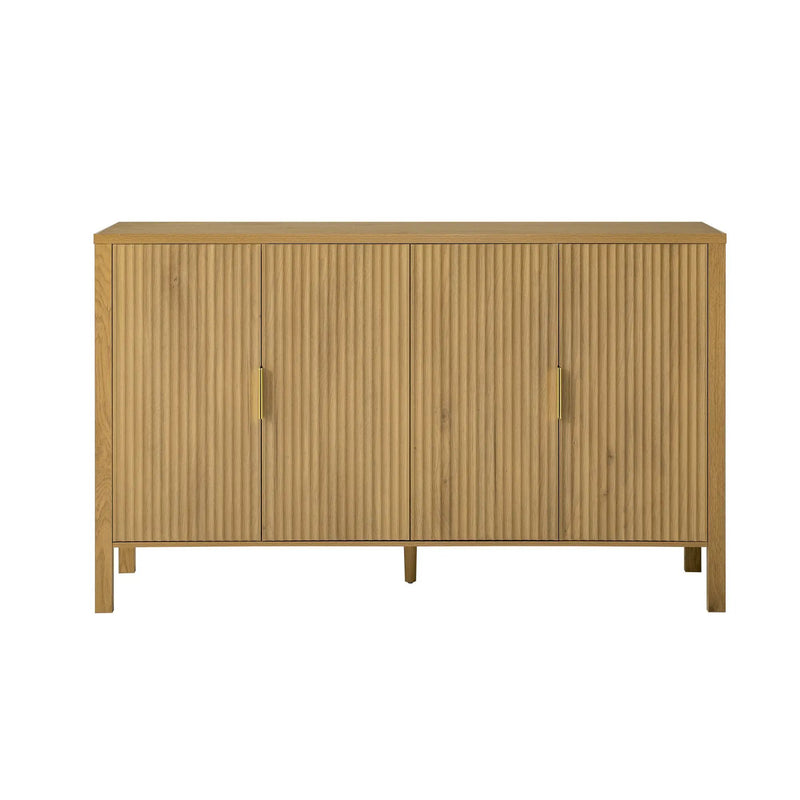 U_STYLE Modern 57.5" Stripe Door Storage Cabinet by HouseOfZazla