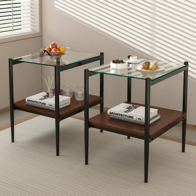 Set of 2 Rectangle End Table by HouseOfZazla