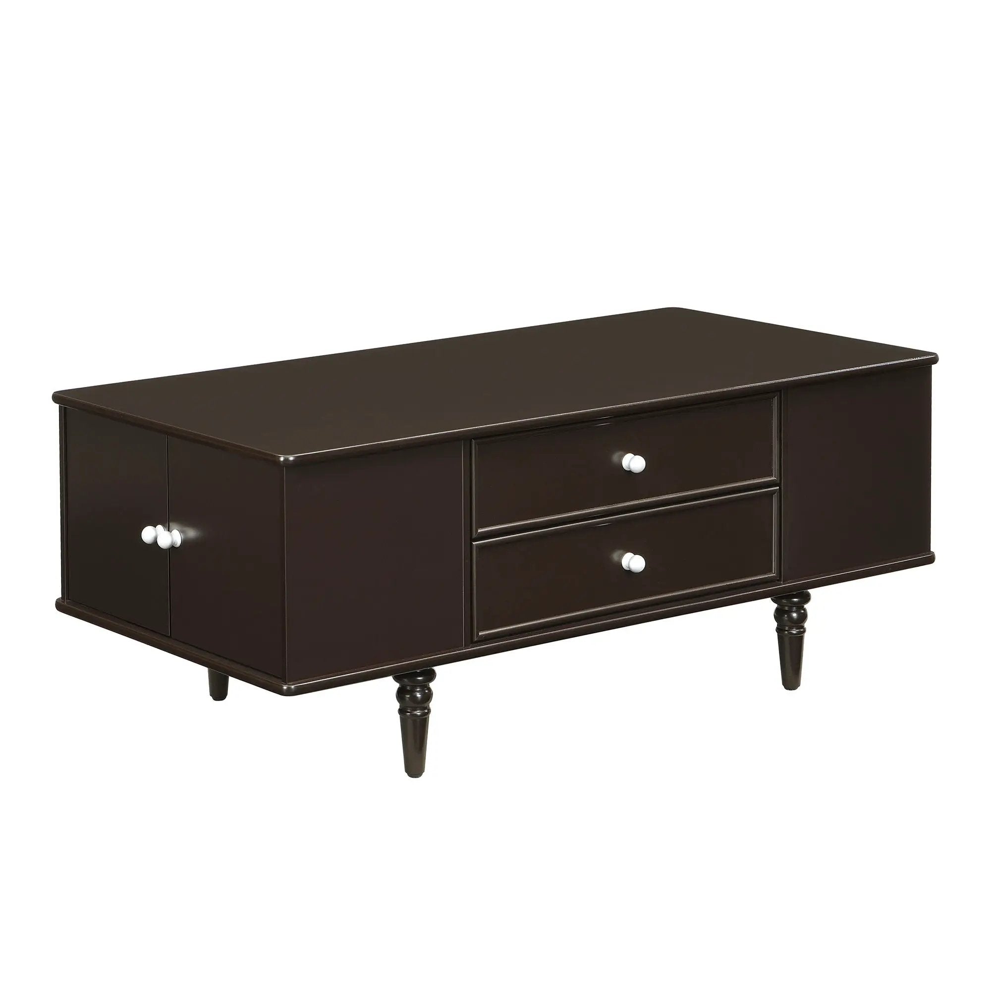 Modern Rectangle Coffee Table With Four Drawers by Unique Piece Furniture