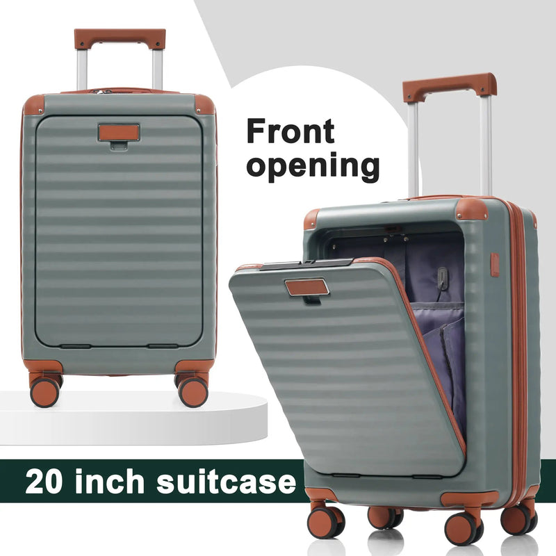 Deluxe 5-Piece Hard-Side Luggage Set with USB and TSA Locks by HouseOfZazla
