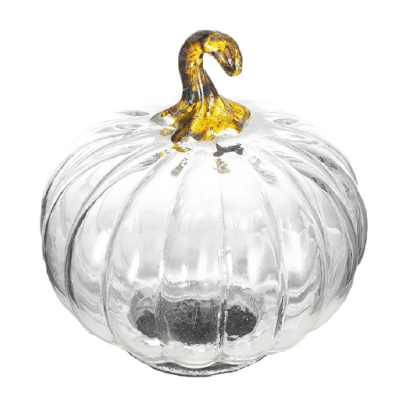 Set of 4 Clear Glass Pumpkin Decor by HouseOfZazla