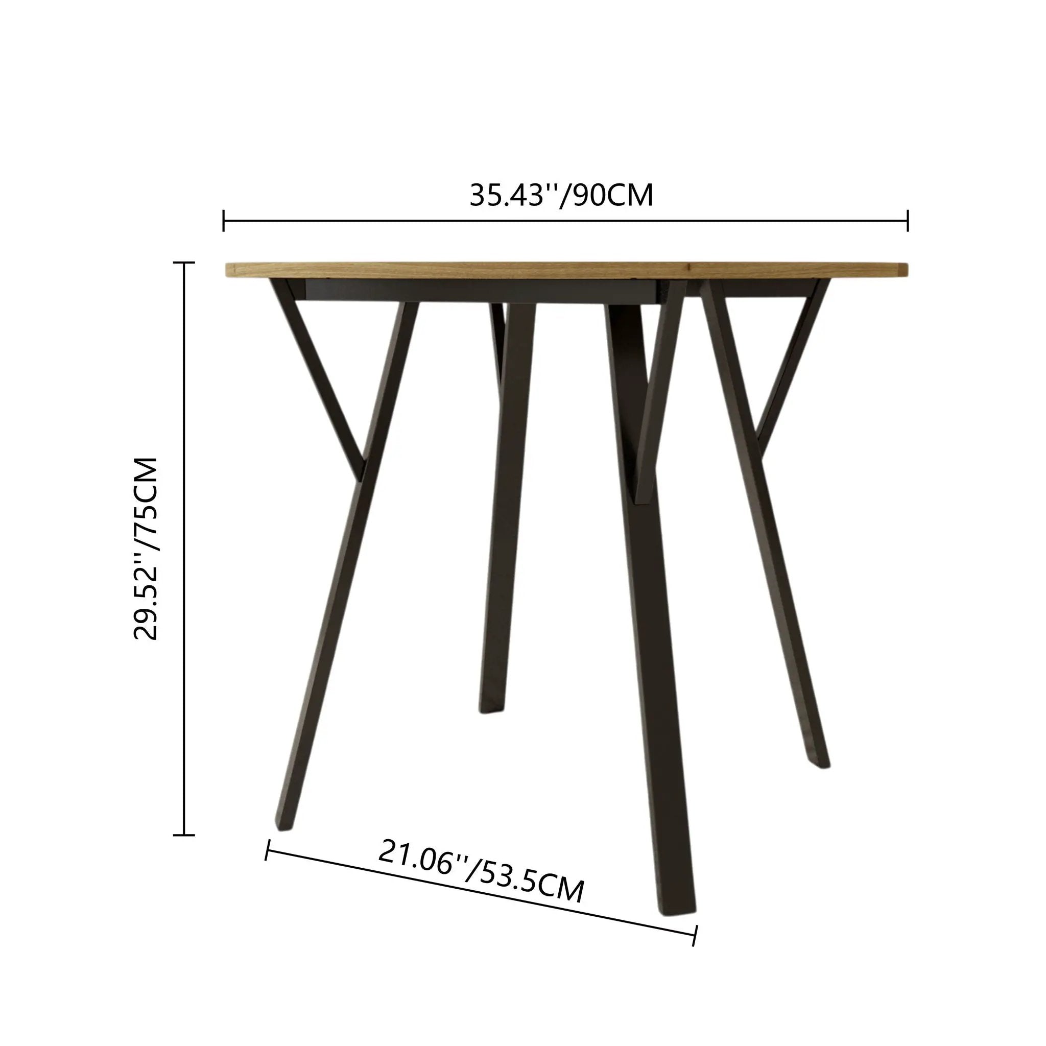 Round Dining Table, For 2 - 4 People - Rustic Brown by Unique Piece Furniture