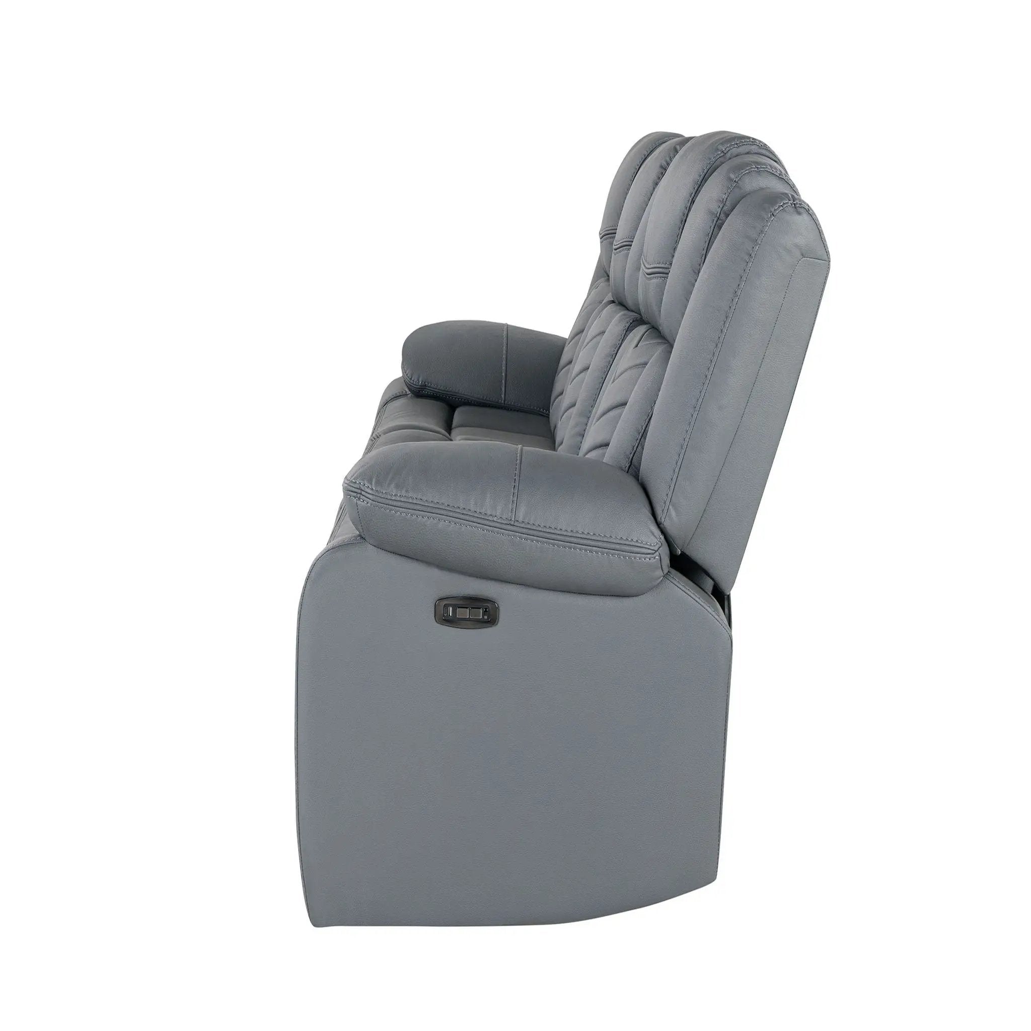Raize - Power Recliner With LED Functionality - Gray by Unique Piece Furniture