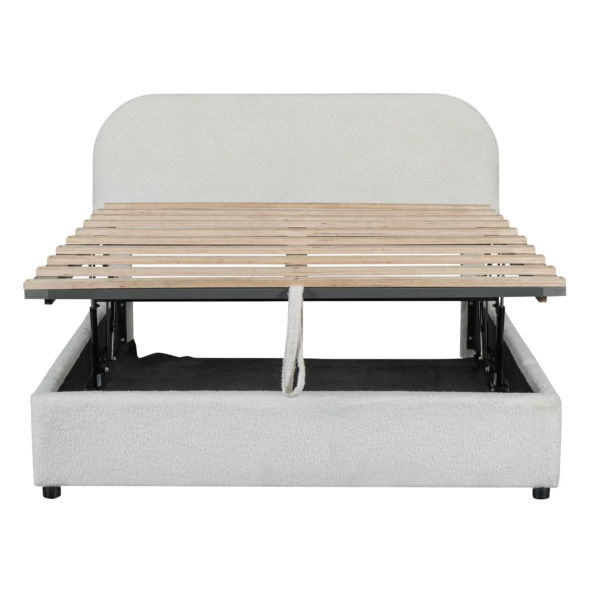 Upholstered Platform Bed With Hydraulic Storage System by HouseOfZazla
