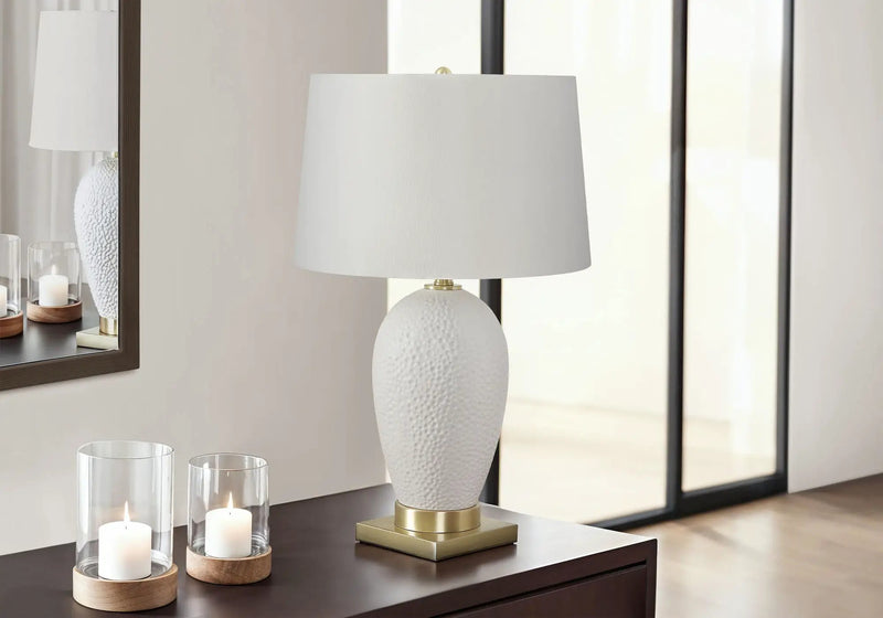 Lighting, Table Lamp, Ceramic, Transitional - White by Unique Piece Furniture