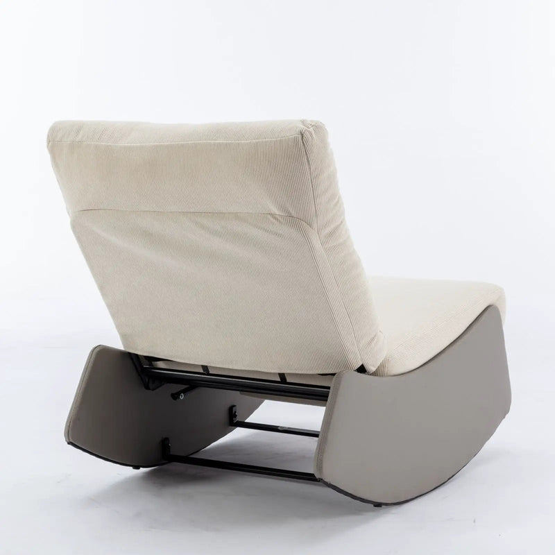 Modern Rocking Chair Recliner, Comfy Rocker Nursery Chair With Footrest, Accent Reading Chair, Upholstered Lounge Chair For Relaxing, Resting, Soft Padded Rocker For Indoor Living Room Bedroom by HouseOfZazla