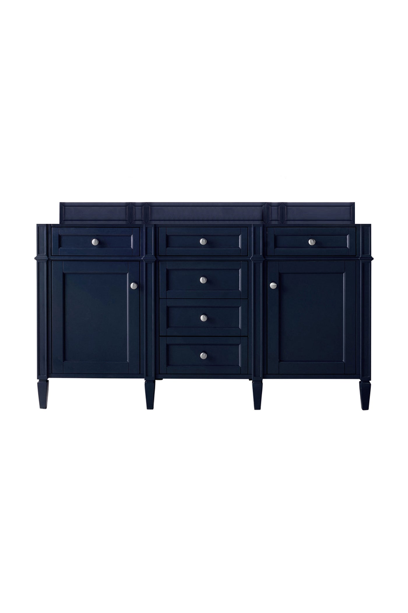James Martin Brittany 60" Double Bathroom Vanity, Victory Blue, cabinet without a countertop
