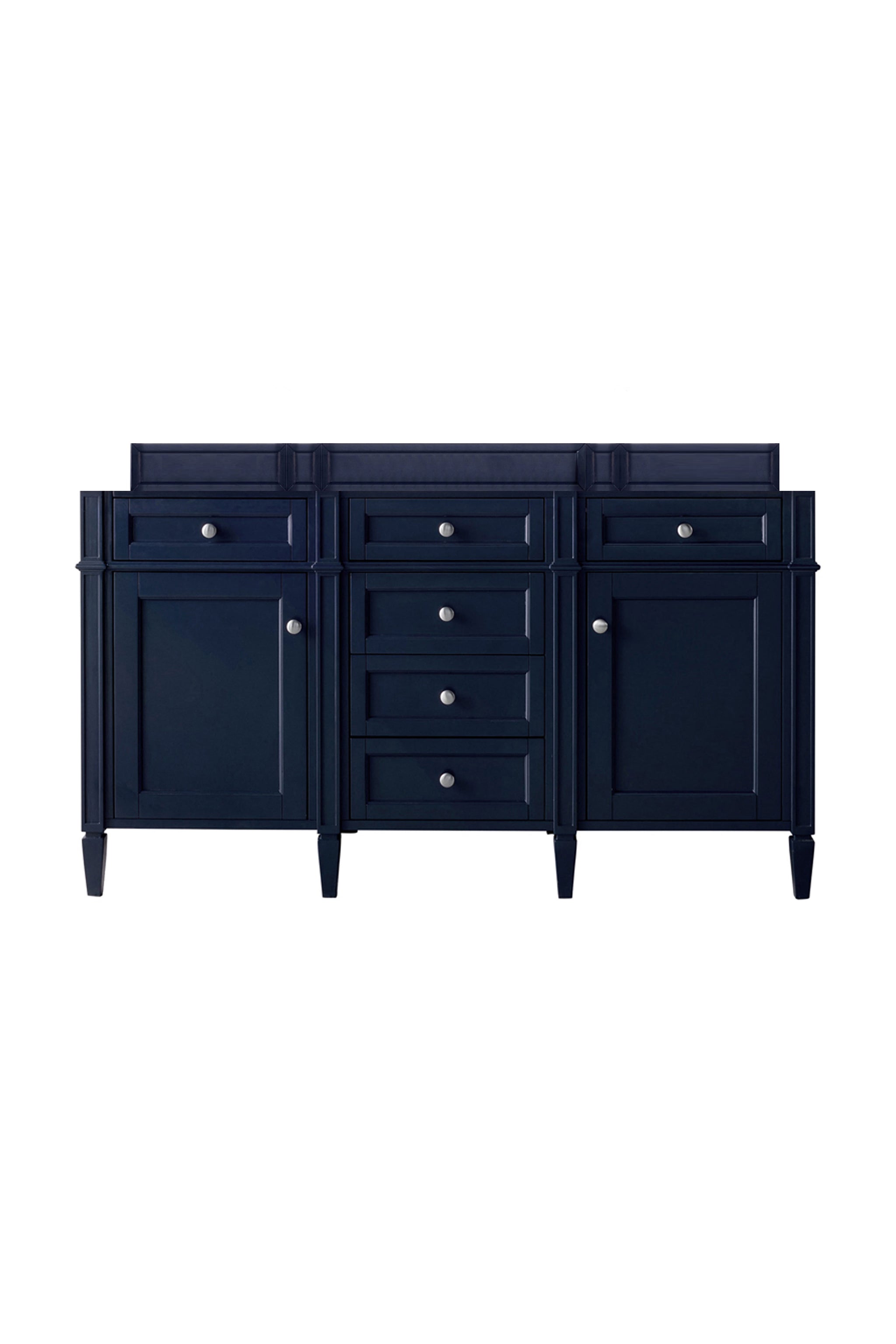 James Martin Brittany 60" Double Bathroom Vanity, Victory Blue, cabinet without a countertop