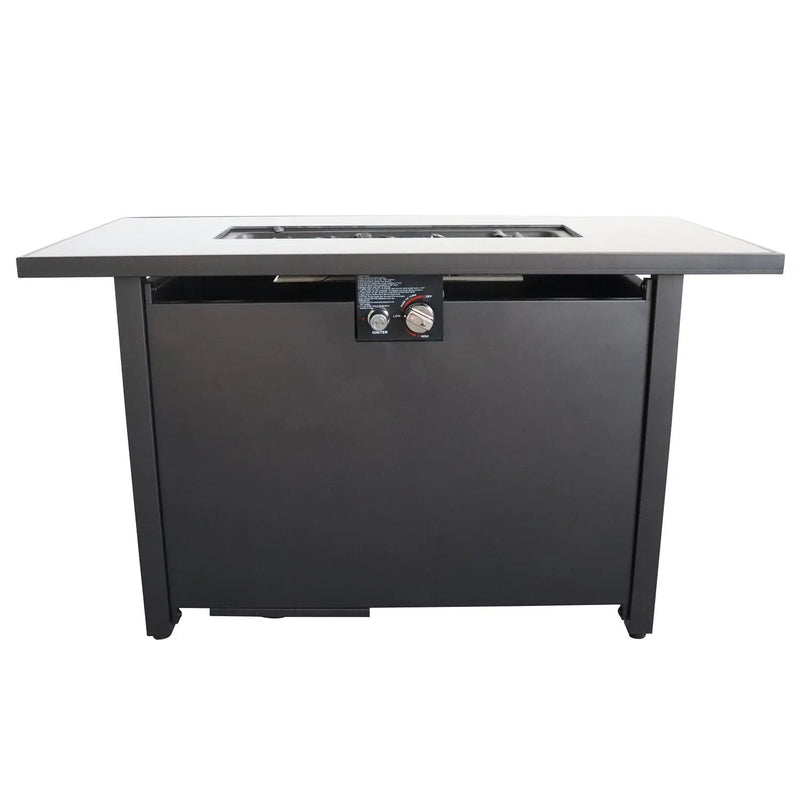 Outdoor Fire Pit Table With Lid - Black by Unique Piece Furniture