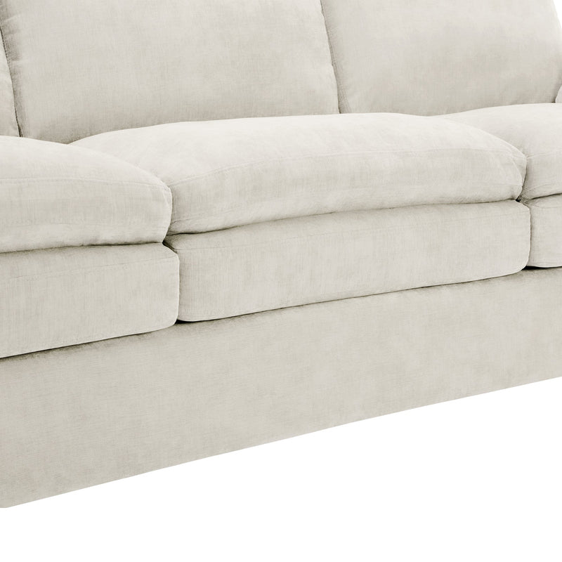 Cozy Upholstered 3-Seater Sofa with Plush Double Cushion and Ergonomic Design by BLAKHOM