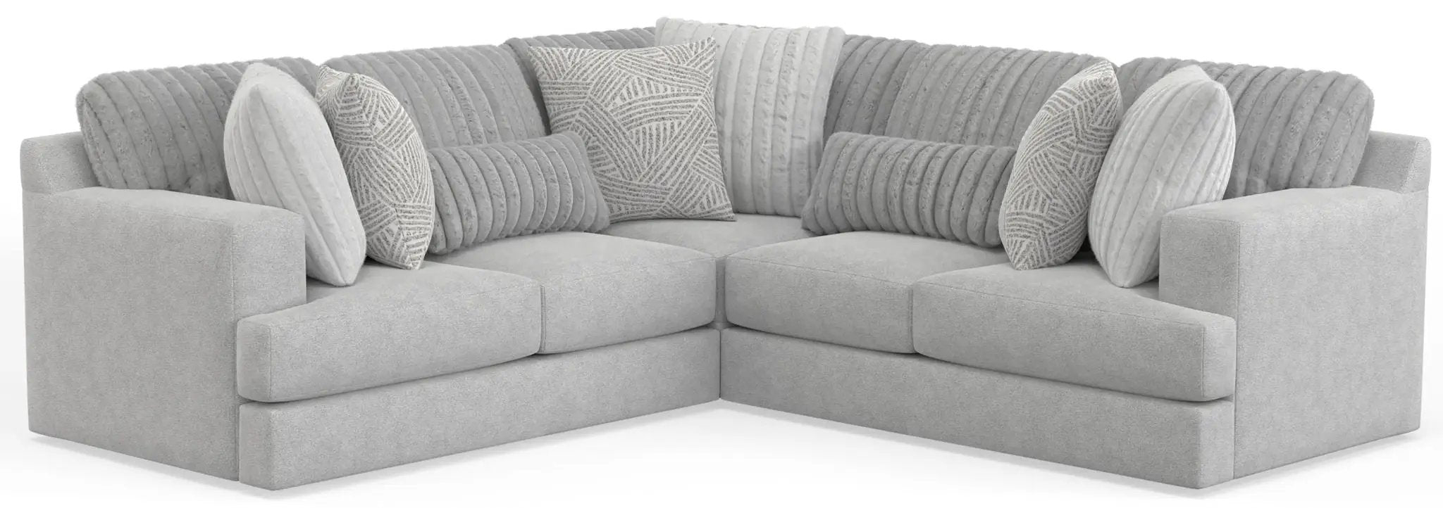 Logan - Upholstered Sectional With Comfort Coil Seating And Accent Pillows Included by Unique Piece Furniture