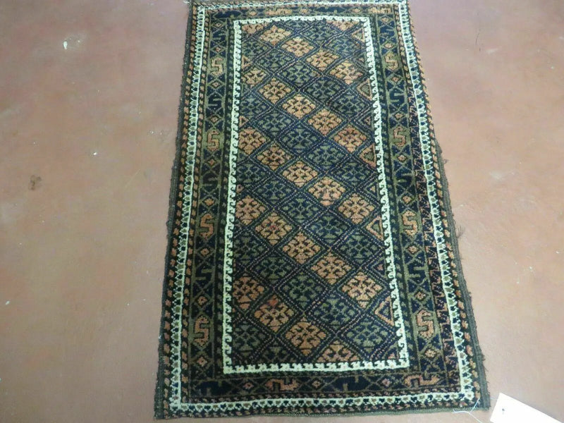 2' X 3' Antique Handmade Pakistani Bokhara Turkoman Balouchi Wool Rug Mat Nice by Jewel Rugs