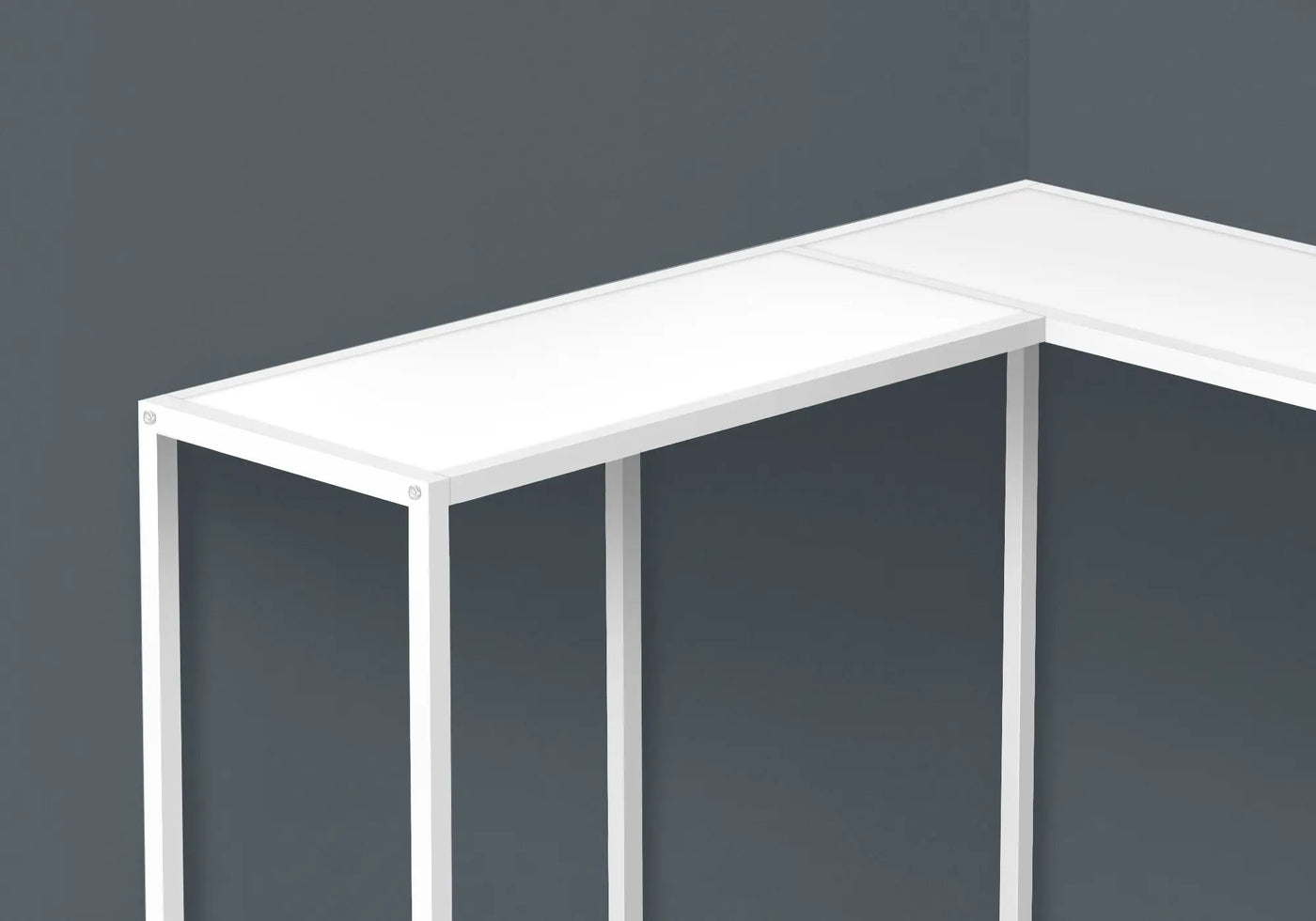 Corner Accent Console Table For Entryway, Unique L-Shaped Design by HouseOfZazla