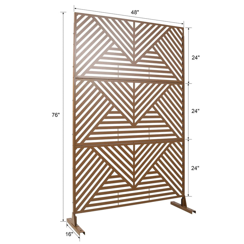 Freestanding Outdoor & Indoor Freestanding Metal Privacy Screen by Unique Piece Furniture