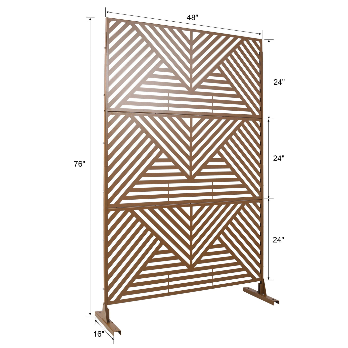 Freestanding Outdoor & Indoor Freestanding Metal Privacy Screen by Unique Piece Furniture