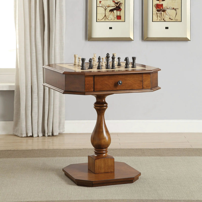 Bishop - Reversible Chess Checker Game Table With Game Tray (Chess Fingures Not Included) by HouseOfZazla