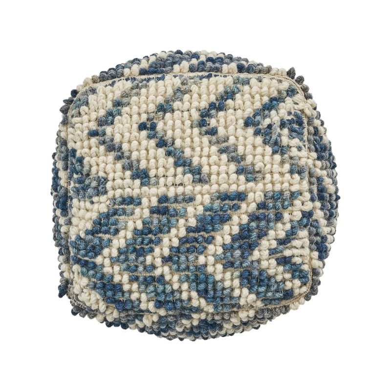 Alina - Wool And Cotton Pouf - Natural by Unique Piece Furniture