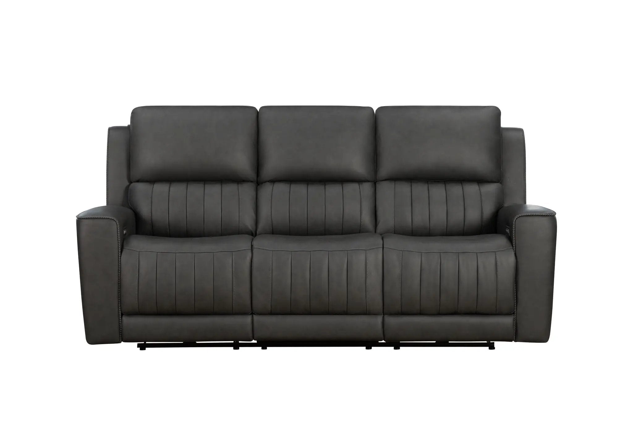 Pierce - Power Sofa With Power Recline, Power Headrest (Drop Down Table With Two Cup Holders)-Zero Gravity, Lumbar by Unique Piece Furniture
