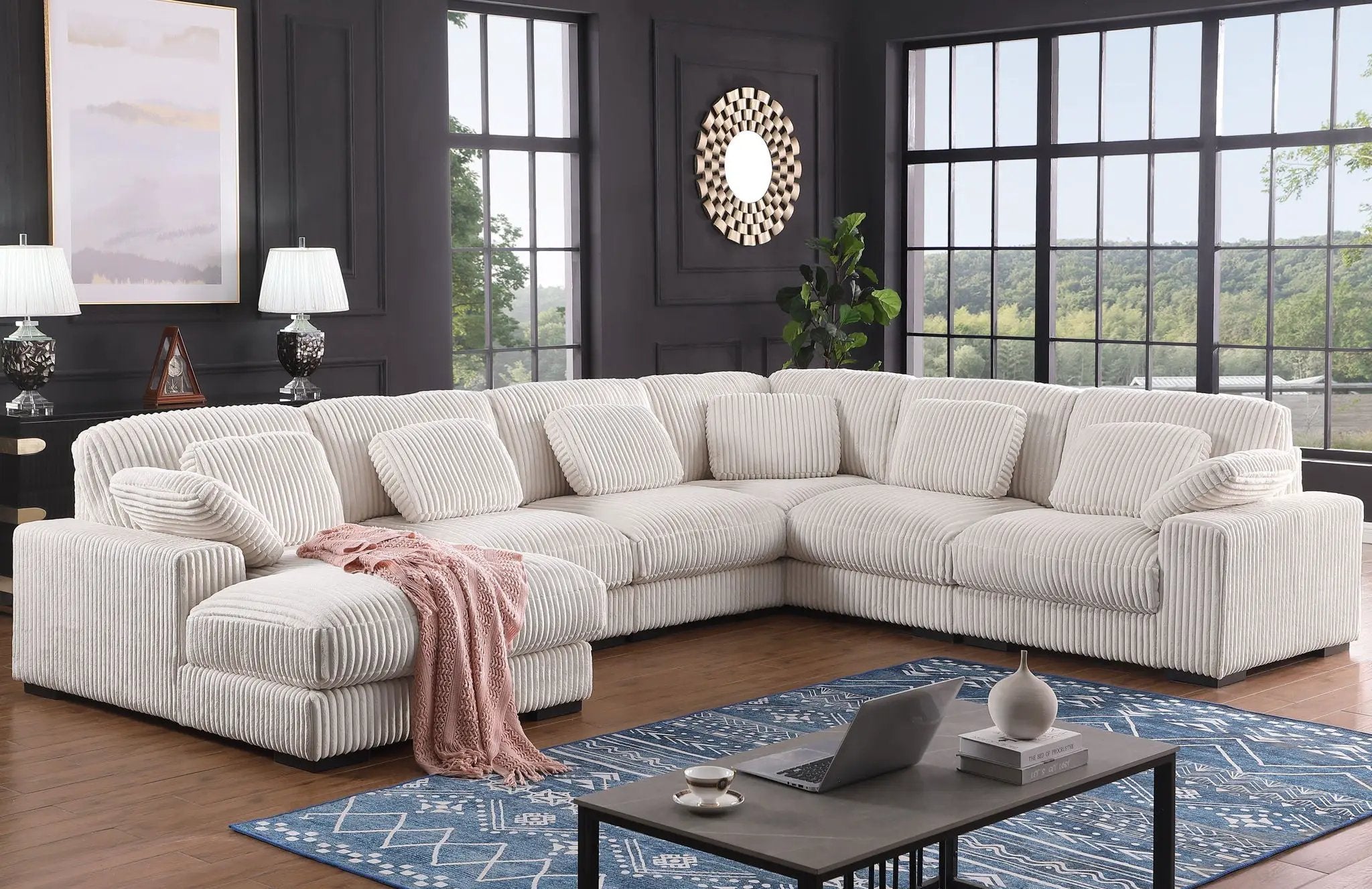 Nadine - Modular Corner Sectional Sofa With Left Facing Chaise by Unique Piece Furniture
