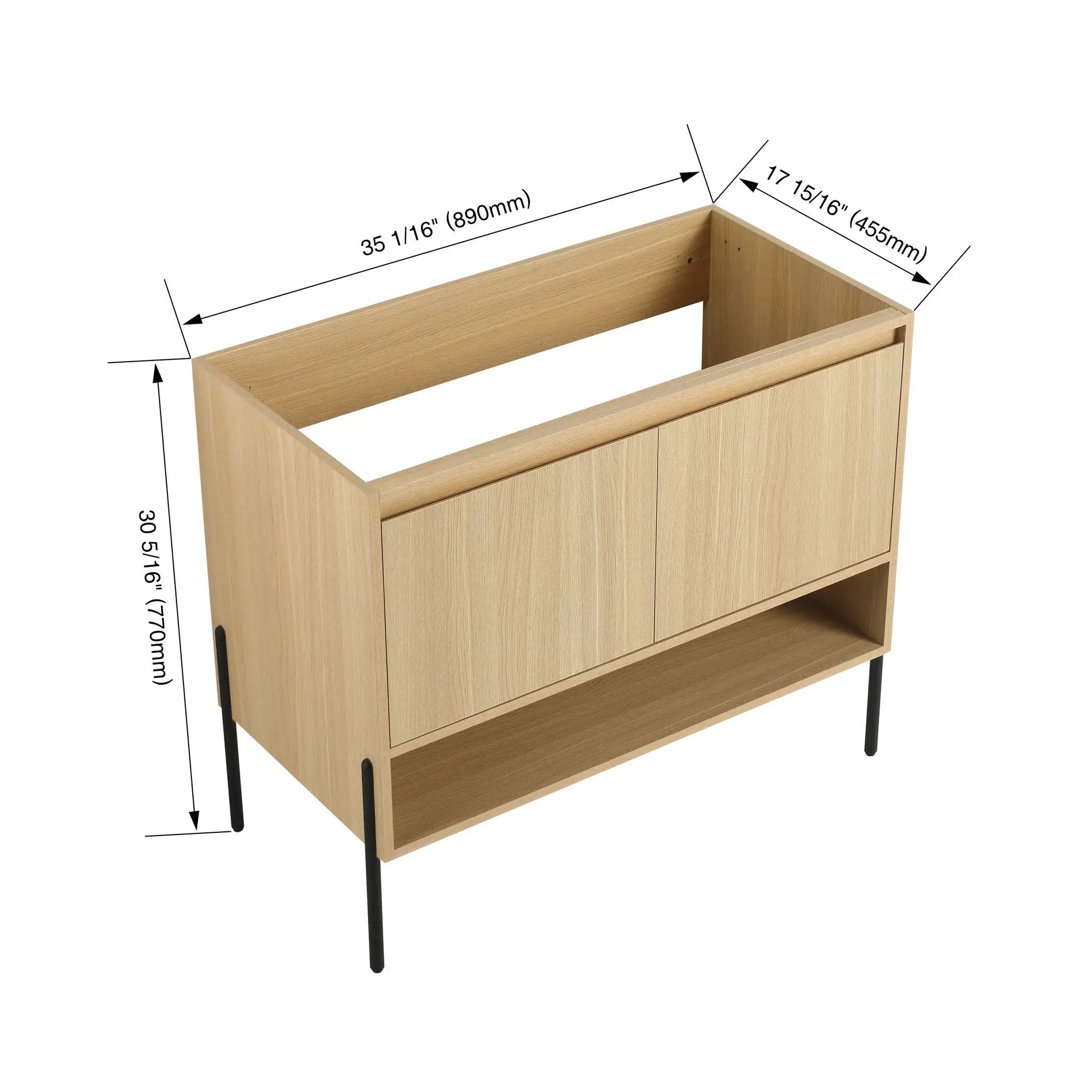 Freestanding Bathroom Vanity & Soft Close Cabinet Doors by HouseOfZazla